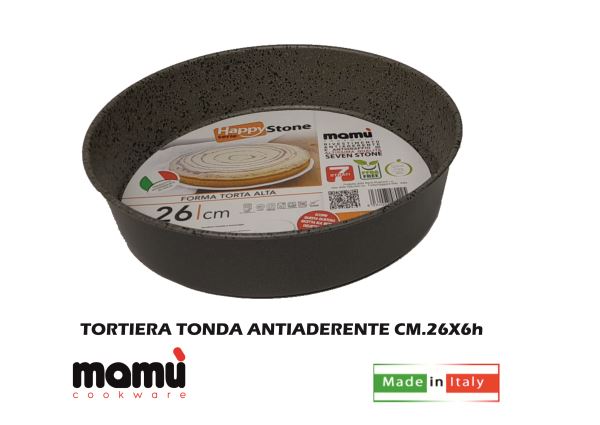 Tortiera Tonda Antiaderente Cm.26X6H Mamù Cookware