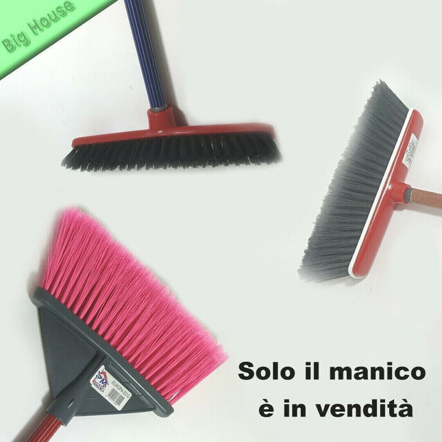 Manico Metallo Scopa Rastrello Verniciato Bicolore Giardino Resistente Stecca