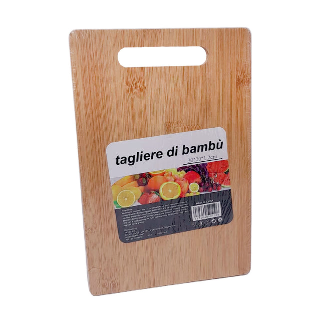 Taglieri in Bamboo con Manico o Maniglia Incisa – Vari Formati e Spessori MCHZ