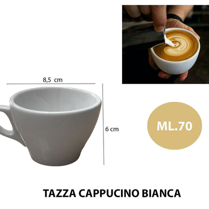 Tazza Cappuccino Bianca Art.552553 Micheletti