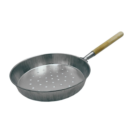 Padella Caldarroste Made in Italy 26 cm – Arrostacastagne Forata con Manico in Legno