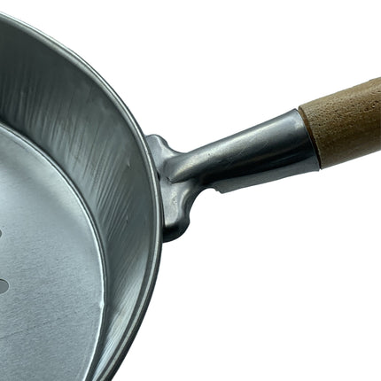 Padella Caldarroste Made in Italy 26 cm – Arrostacastagne Forata con Manico in Legno