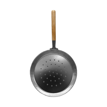 Padella Caldarroste Made in Italy 26 cm – Arrostacastagne Forata con Manico in Legno