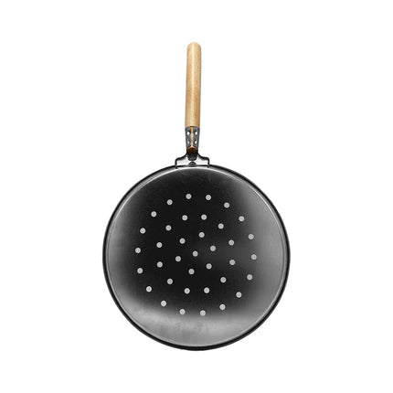 Padella Caldarroste Made in Italy 26 cm – Arrostacastagne Forata con Manico in Legno