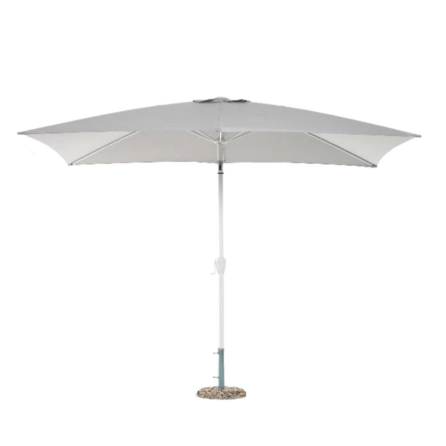 Salmar Ombrellone Giardino 3X2M Alluminio Bianco | Telo Grigio