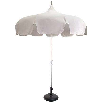 Ombrellone Pagoda Made in Italy – Stile Retrò, Struttura Alluminio, 220 cm di Ombra Ombrellone + Base in Ferro da 15KG Sessa Ombrellificio