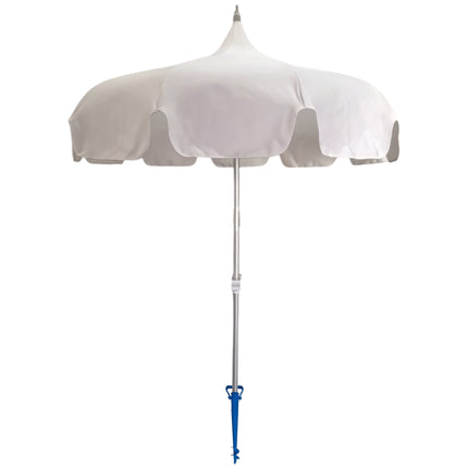 Ombrellone Pagoda Made in Italy – Stile Retrò, Struttura Alluminio, 220 cm di Ombra Ombrellone + Picchetto Plastico Assortito Sessa Ombrellificio