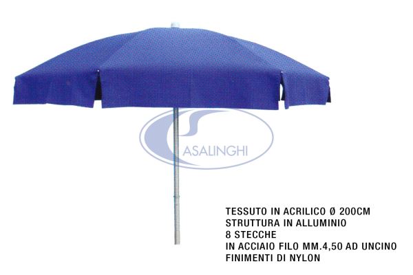 SO Ombrellone Sole Acrilico 200/8 Blu: Stile e Protezione Sotto il Sole Sessa Ombrellificio