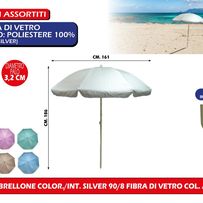 Ombrellone Color Spiaggia Anti-Caldo (Interno Termico) – Set Zero Sabbia Solo Ombrellone Design Assortito Due Esse