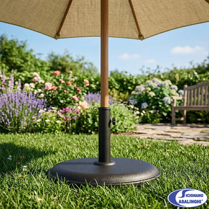 Base per Ombrellone in Ferro - Ovale/Quadrata - 25kg/15kg/12kg Due Esse