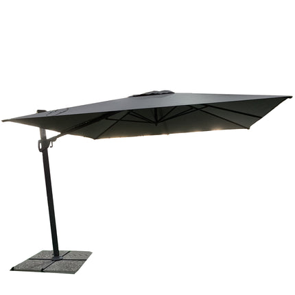 Ombrellone a Braccio Laterale Sicignano | Copertura Outdoor Salvaspazio senza Palo Centrale | Telaio Alluminio Antiruggine e Telo Anti-UV 250g | Varianti Step 3x3m / Next 3x4m Salmar