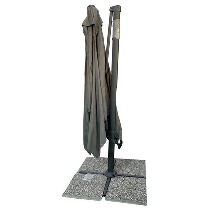 Ombrellone a Braccio Laterale Sicignano | Copertura Outdoor Salvaspazio senza Palo Centrale | Telaio Alluminio Antiruggine e Telo Anti-UV 250g | Varianti Step 3x3m / Next 3x4m Salmar
