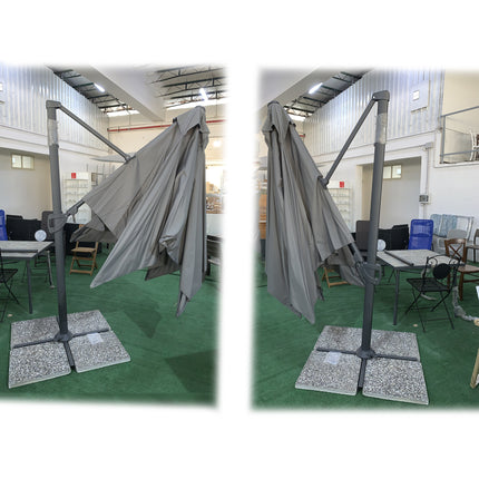 Ombrellone a Braccio Laterale Sicignano | Copertura Outdoor Salvaspazio senza Palo Centrale | Telaio Alluminio Antiruggine e Telo Anti-UV 250g | Varianti Step 3x3m / Next 3x4m Salmar