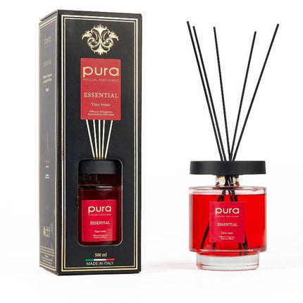Diffusore di Fragranze per Ambienti con Bastoncini 500 ml Lola Pura – Made in Italy Vino rosso Mercury srl