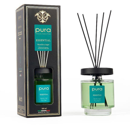 Diffusore di Fragranze per Ambienti con Bastoncini 500 ml Lola Pura – Made in Italy Muschio e legni Mercury srl
