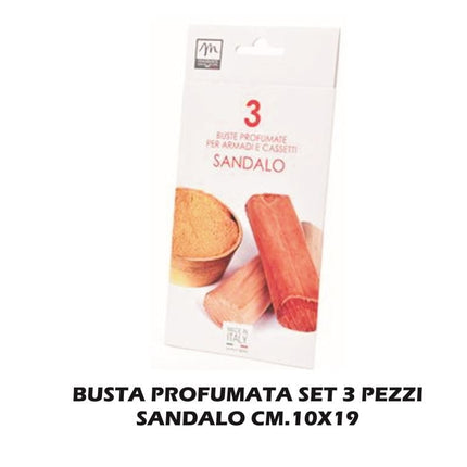 Mercury srl BUSTE PROFUMATE SET 3 PZ. SANDALO CM.10X19 Mercury srl