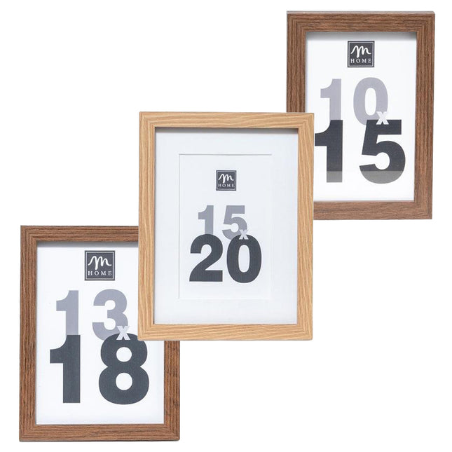 Portafoto Mdf da Appoggio o Parete, Cornice per Foto Versatile Misure 10x15 cm, 13x18 cm e 15x20 cm, Soluzione Pratica per Scrivanie e Ripiani, 1 Pezzo Colori Assortiti Mercury srl