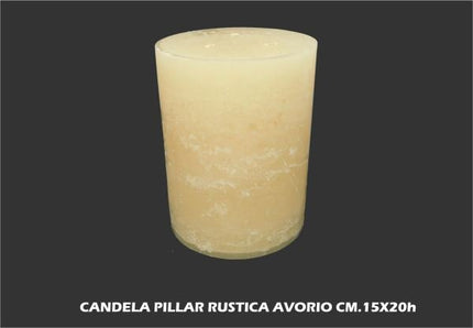 Mercury srl CANDELA PILLAR RUSTICA AVORIO CM.15X20h Mercury srl