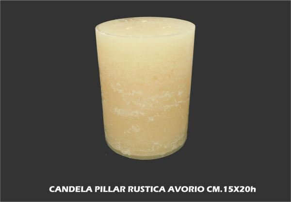 Mercury srl CANDELA PILLAR RUSTICA AVORIO CM.15X20h Mercury srl