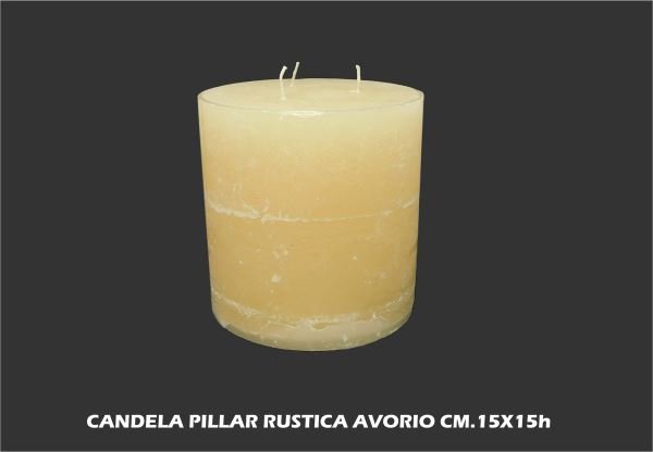 Mercury srl CANDELA PILLAR RUSTICA AVORIO CM.15X15h Mercury srl