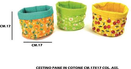 Cestino Pane In Cotone Cm.17X17 Col. Ass. Mercury srl