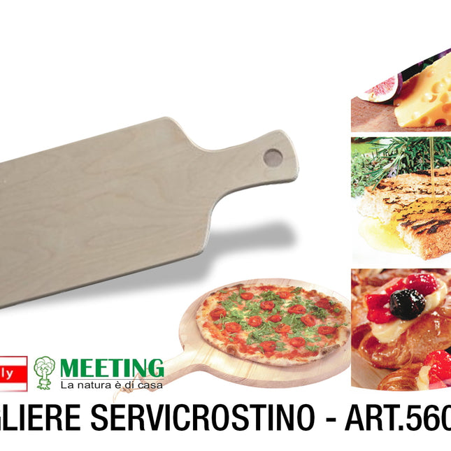 Tagliere Servicrostino Meeting Cm.61X17 Legno