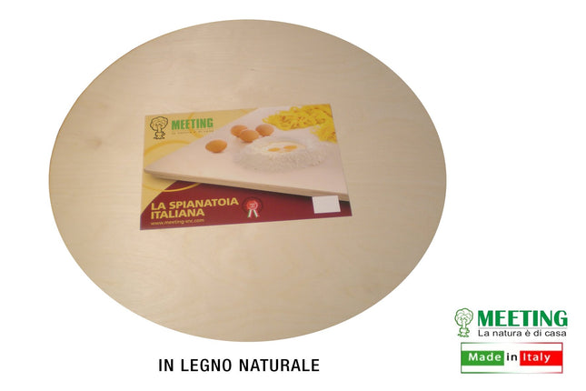 Tavola Per Pasta Rotonda In Legno Per Impasto E Spianatoia, Ideale Per Pasta Fatta In Casa, Diametro 60/70 Cm Meeting Legno