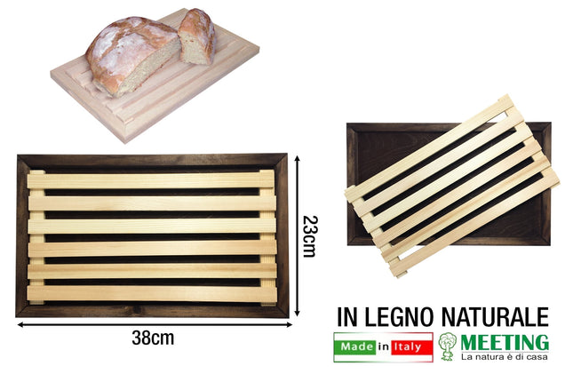 Tagliapane Legno Cm.37X22 Art.125-Scuro Meeting Legno