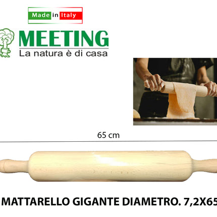 Mattarello Gigante Diam.7,2X64 Meeting Legno