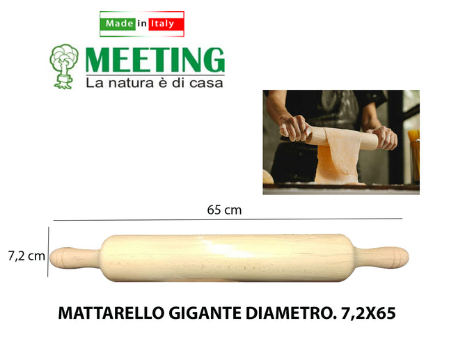 Mattarello Gigante Diam.7,2X64 Meeting Legno