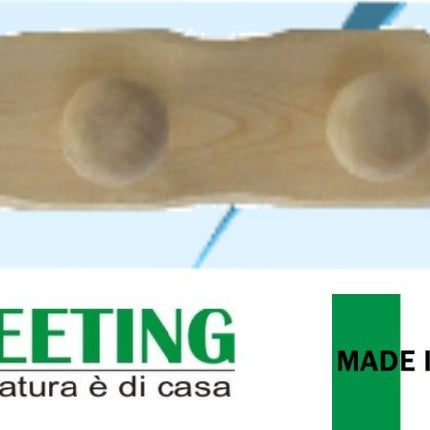 Attaccapanni In Legno 4 Pomelli Cm.48X9X9H Noce