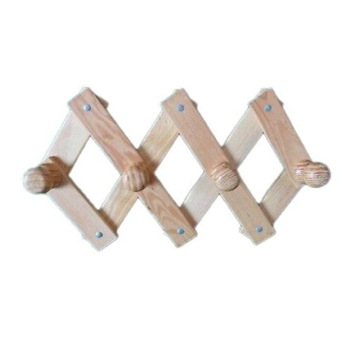 Attaccapanni Estensibile In Legno 4 Pomelli Altezza Cm.8