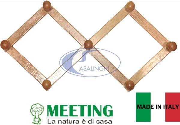 Attaccapanni Estensibile In Legno 7 Pomelli Altezza Cm.8 Naturale Meeting Legno