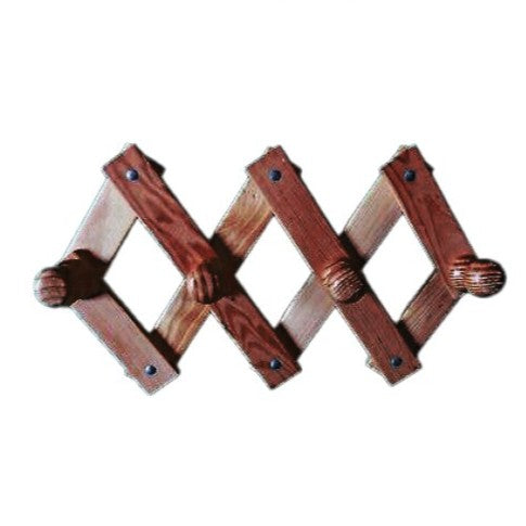 Attaccapanni Estensibile In Legno 4 Pomelli Altezza Cm.8