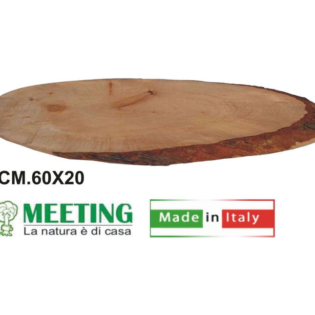 Tagliere Corteccia Ovale Meeting Cm.60 Legno