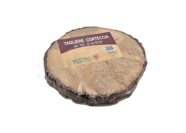 Tagliere Corteccia Rotondo in Legno Naturale per Cucina e Presentazione Gourmet Meeting Legno