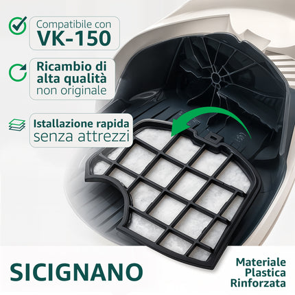 Filtro Motore Compatibile Folletto VK150 | Ricambio Griglia Aspirapolvere, Alta Efficienza, Accessorio di Qualità per Prestazioni Ottimali, Non Originale Domestik Line Service