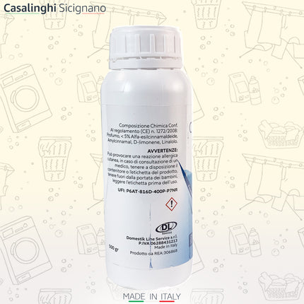 Cristalli Profumati Gr.500 | Cristalli Made in Italy per Bucato 3-in-1: Profuma, Ammorbidente e Anticalcare; Sali per Lavatrice, Azione Rinfrescante e Profumo Duraturo per Vestiti Domestik Line Service