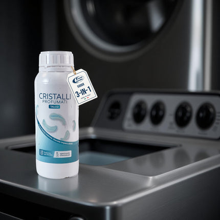 Cristalli Profumati Gr.500 | Cristalli Made in Italy per Bucato 3-in-1: Profuma, Ammorbidente e Anticalcare; Sali per Lavatrice, Azione Rinfrescante e Profumo Duraturo per Vestiti Domestik Line Service