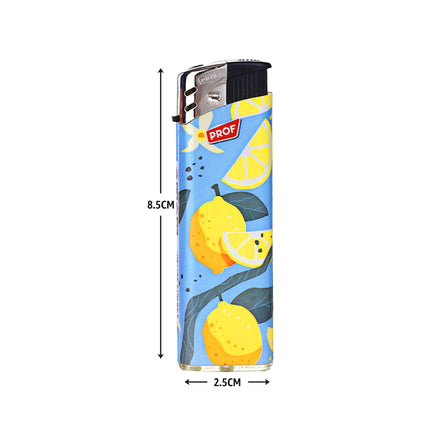 Box 50 Accendini Elettrici Ricaricabili 1 Volta - Collezione Lemons - Assortiti Polyflame