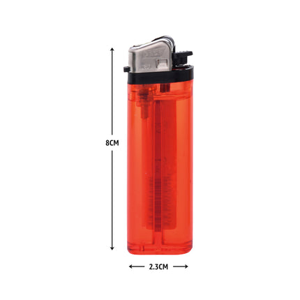 Box 50 Accendini a Pietrina Colorati Trasparenti - Fiamma Regolabile Polyflame