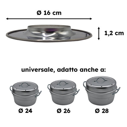 Spargifiamma Per Fornetto Versilia Acciaio 24-26-28 Cm