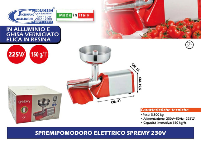 SPREMIPOMODORO ELETTRICO SPREMY 230V Casalinghi Sicignano