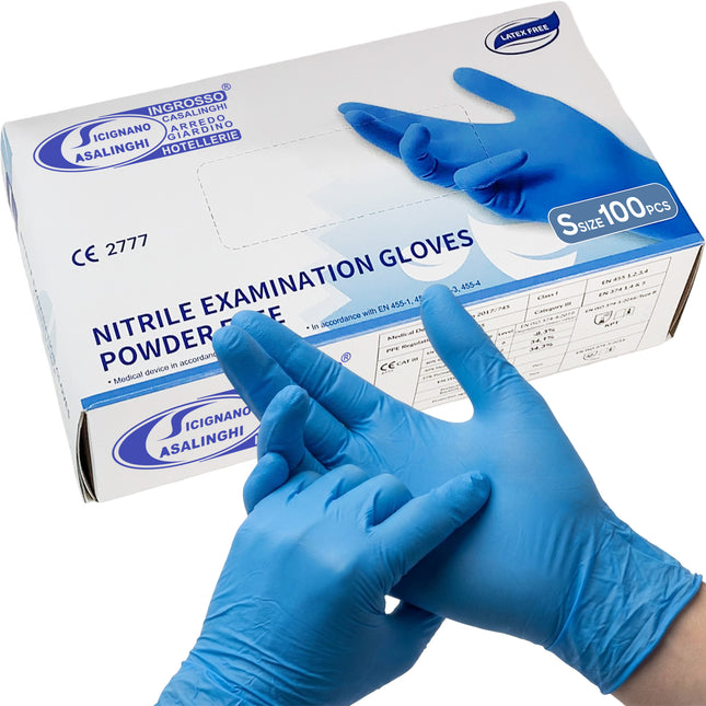 SD Glove Guanti in Nitrile Azzurro Premium - Medicali e per Alimenti (Senza Polvere) S SD Glove