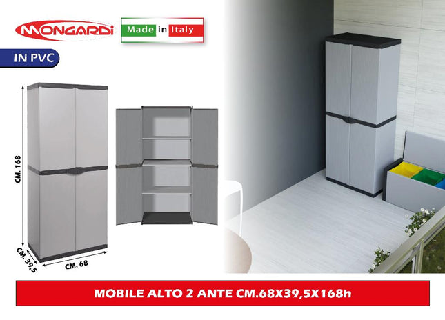 Mobile Alto 2 Ante Cm.68X39,5X168H Mongardi