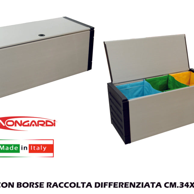 Panca Con Borse Raccolta Differenziata Cm.34X85X39