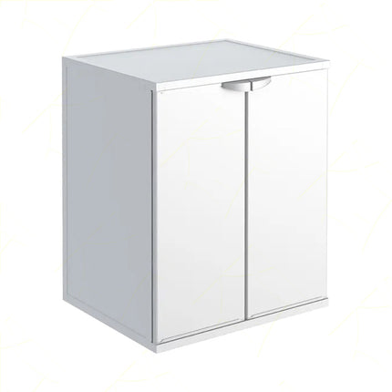 Coprilavatrice Mobiletto Armadietto Copertura Plastica Pvc Con Ante, 68,5X64,5X88H Cm, Impermeabile Interno Esterno Bagno Balcone Garage, Per Lavatrici, Made In Italy