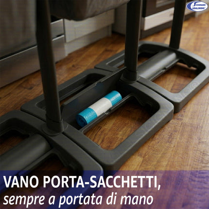 Mongardi Mr. B Portasacco per Raccolta Differenziata in PP per Sacchi 80-110 L da Interno ed Esterno Mongardi