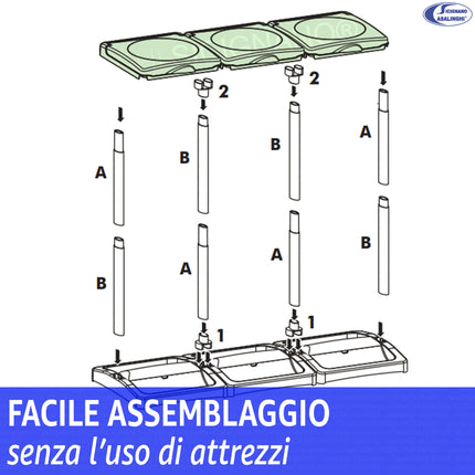 Mongardi Mr. B Portasacco per Raccolta Differenziata in PP per Sacchi 80-110 L da Interno ed Esterno Mongardi