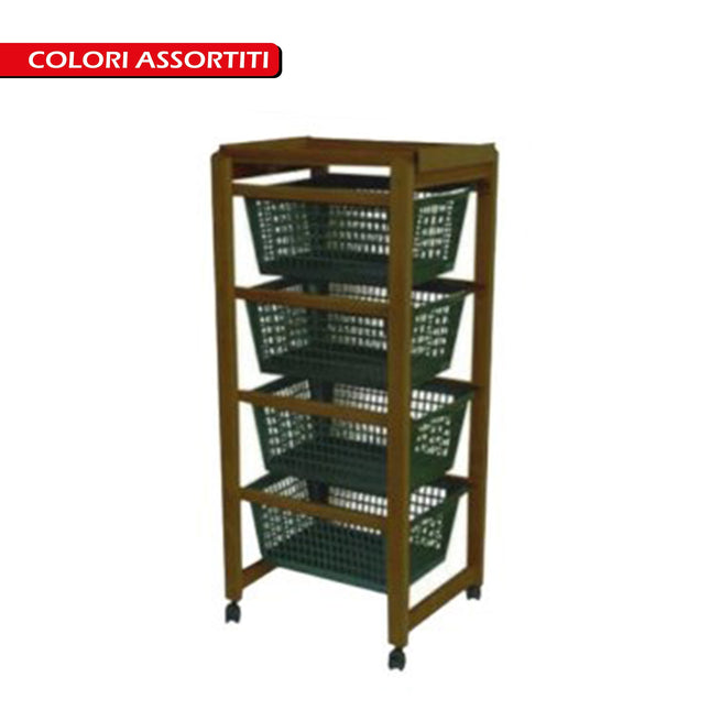 Sicignano Carrello Salvaspazio In Legno Di Faggio: Organizzazione E Stile Funzionale Per Ogni Ambiente Casalinghi Sicignano